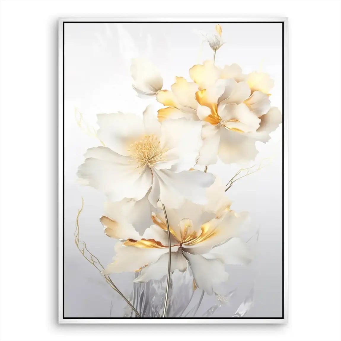 White Flower Leinwand Bild INGALERIE