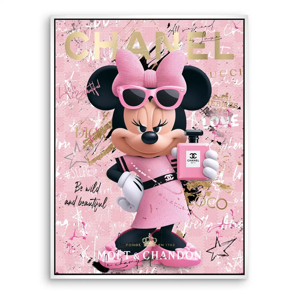 Minnie Maus Rosé Coco Leinwand Bild