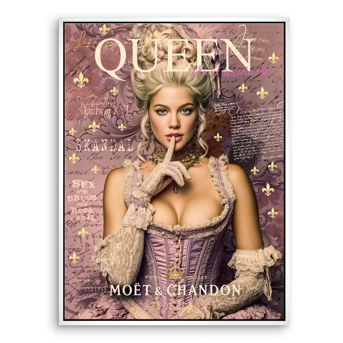 Marie Antoinette Rebell Art Leinwand Bild