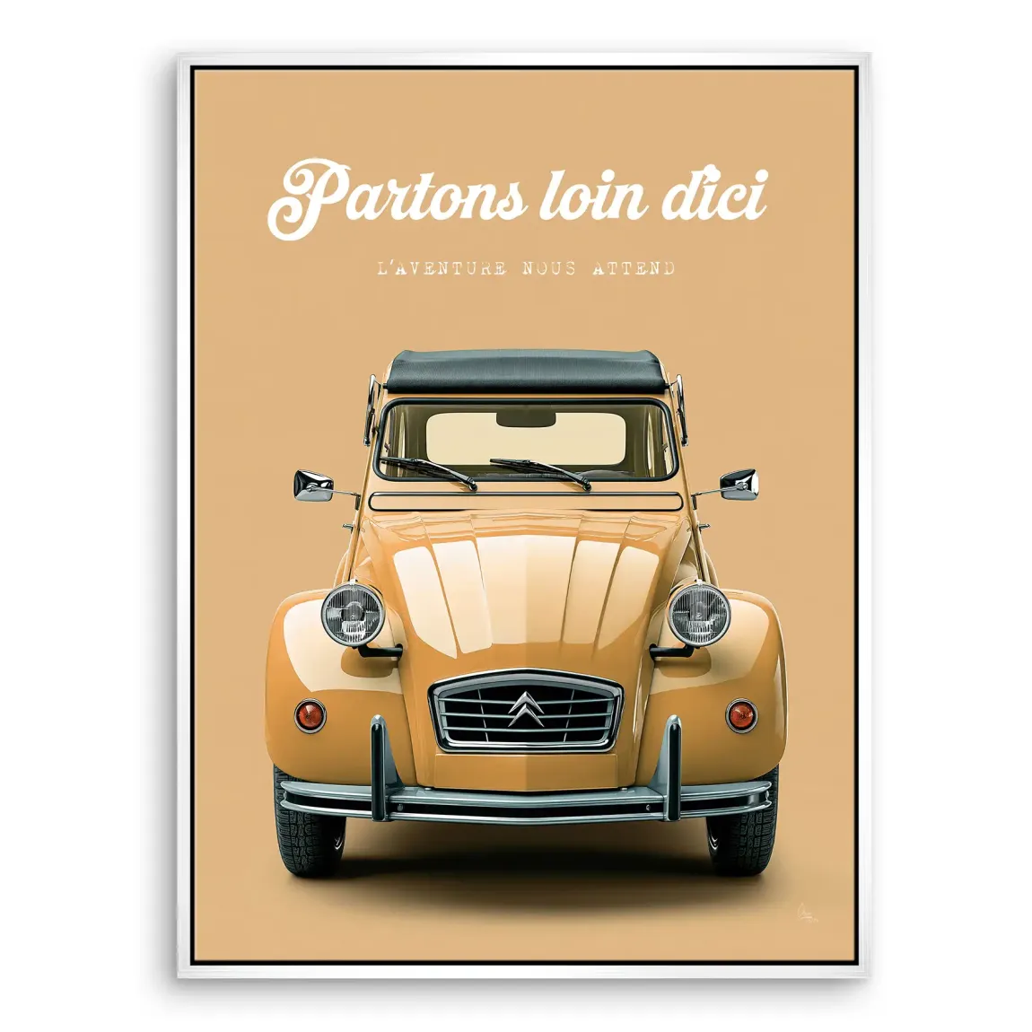 Citroen 2CV Voyage Leinwand Bild