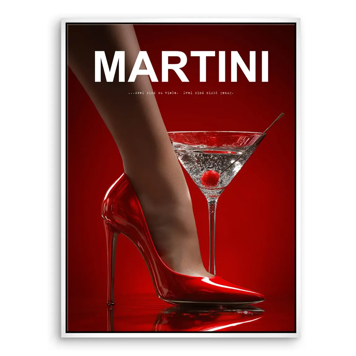 Martini Red Desire Leinwand Bild