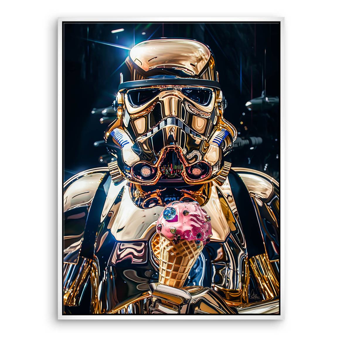 Stormtrooper Gold Leinwand Bild