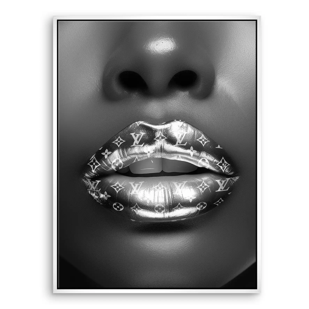 Vuitton Silver Lips Leinwand Bild INGALERIE