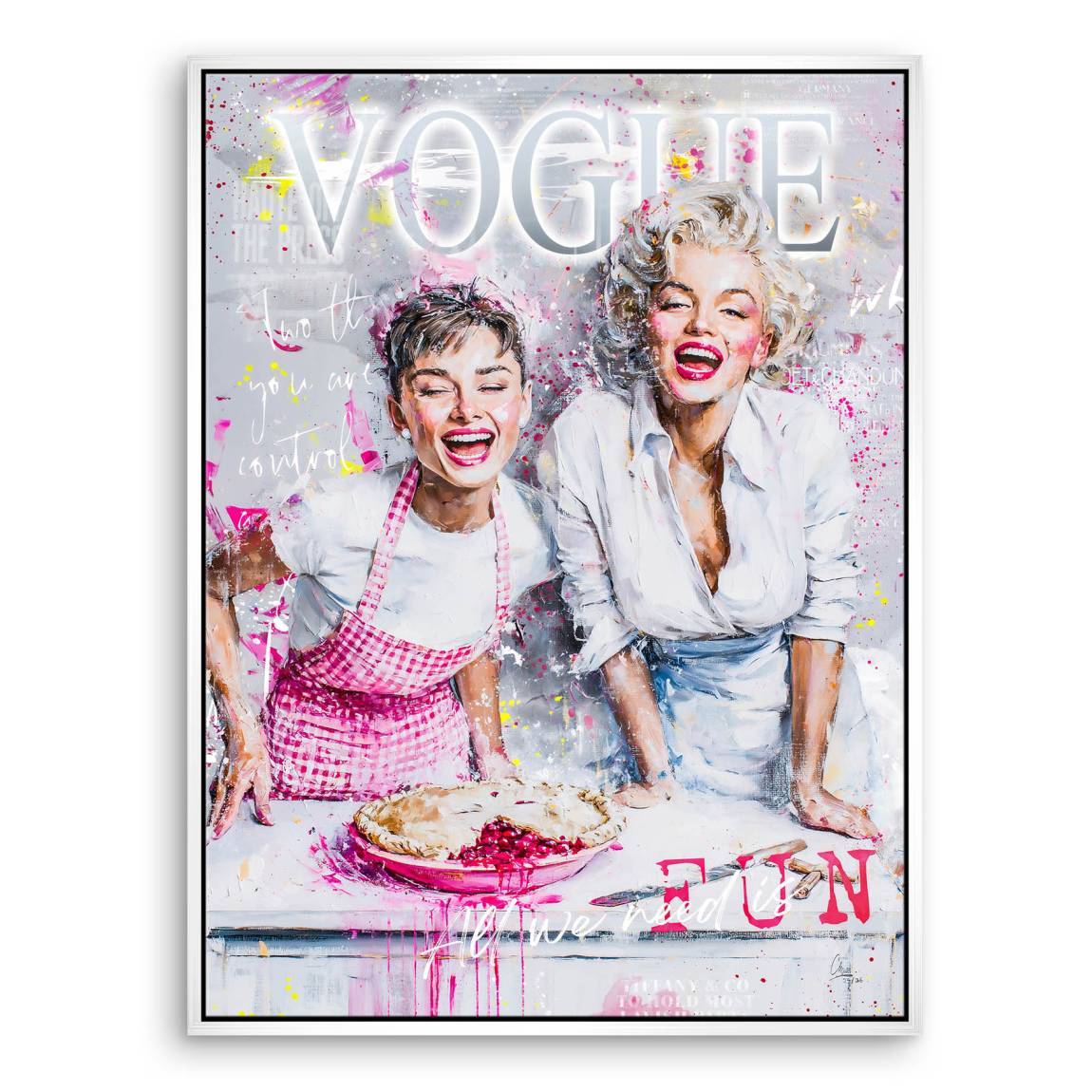 Audrey Marilyn Vogue Leinwand Bild