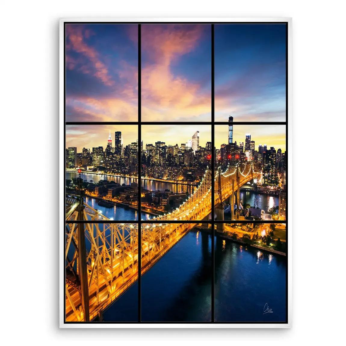 City Lights Manhattan Leinwand Bild