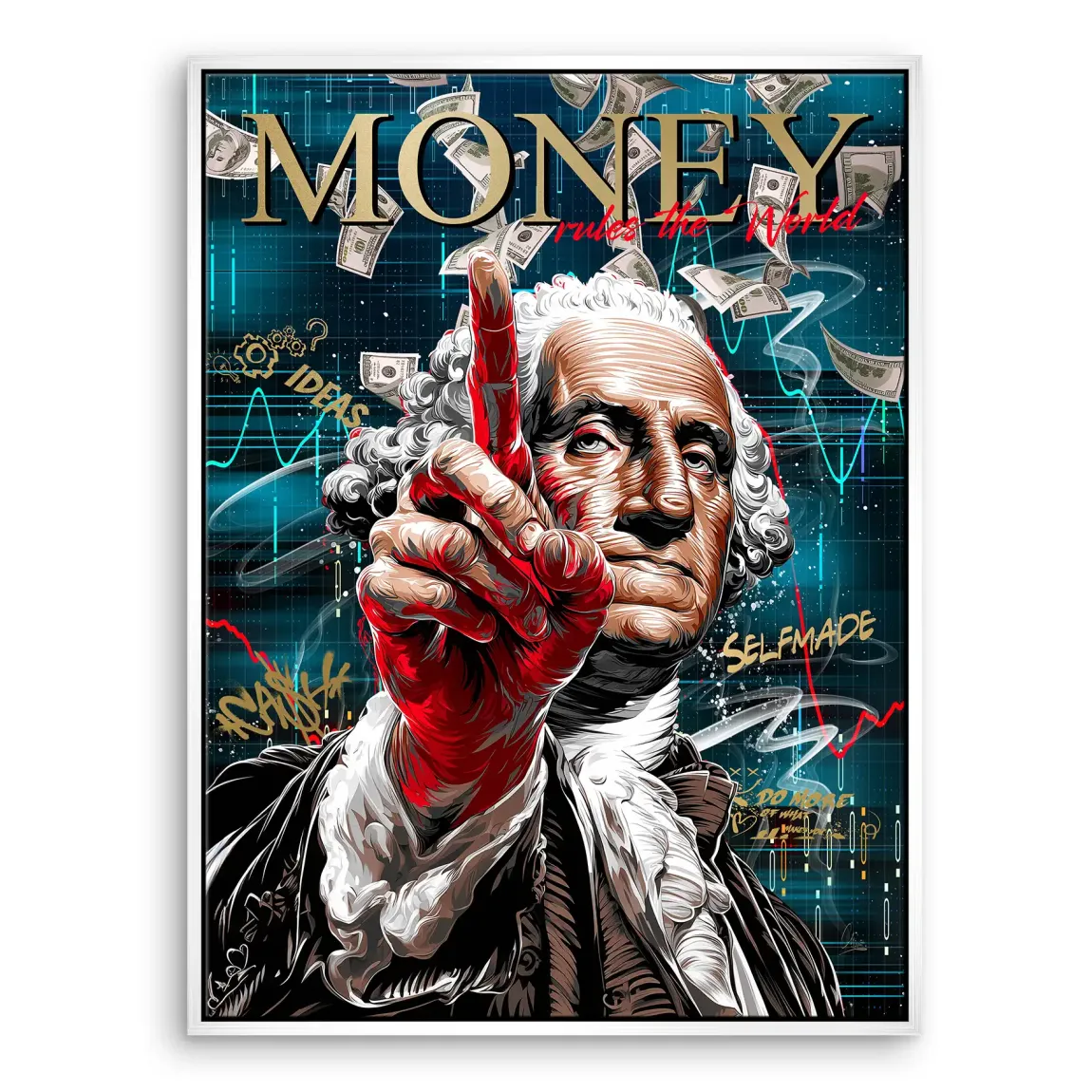 Money Empire Wallstreet Leinwand Bild