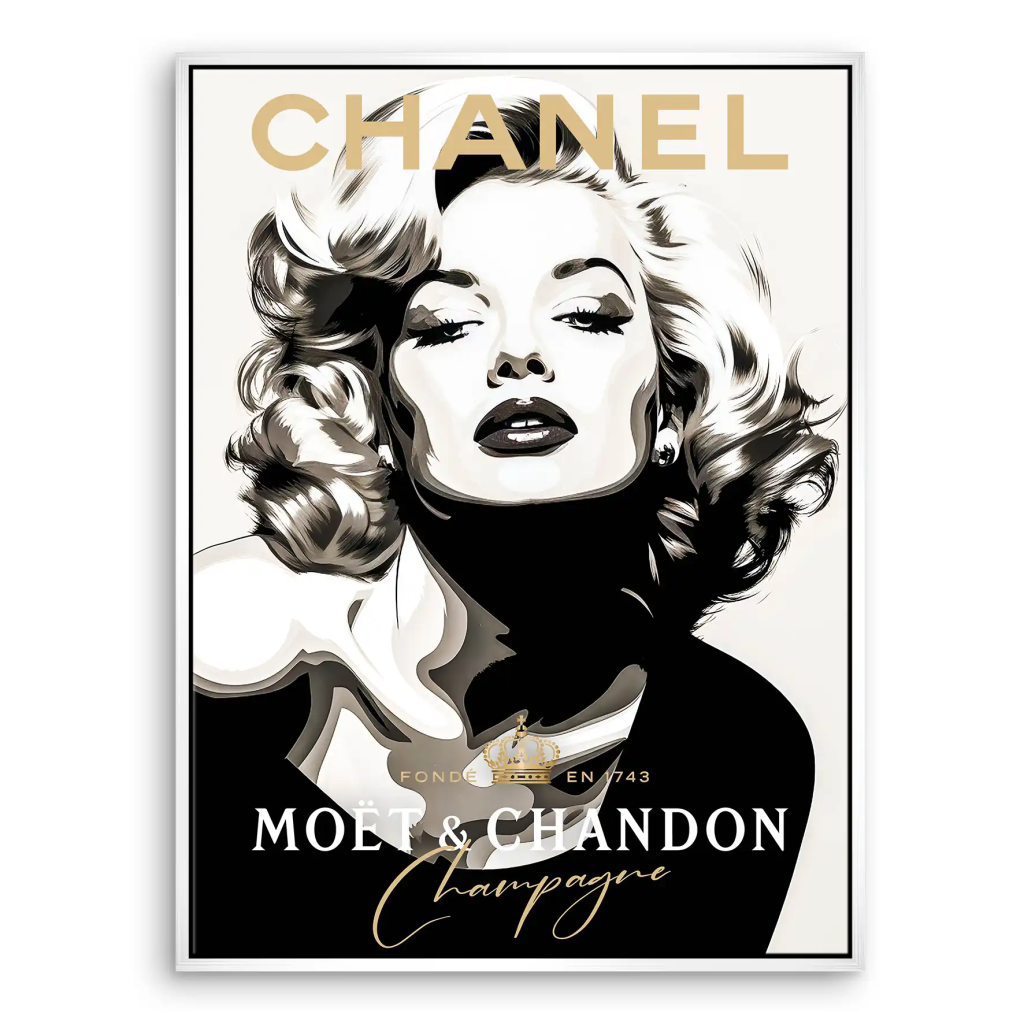 Marilyn Monroe Champagner Pop Art Leinwand Bild INGALERIE