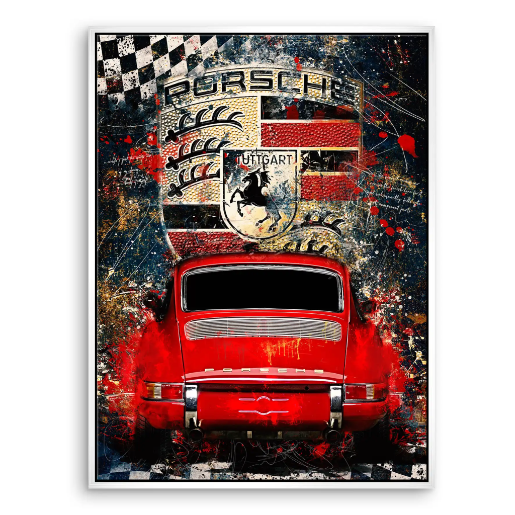 Porsche 911 Abstrakt Style Leinwandbild INGALERIE