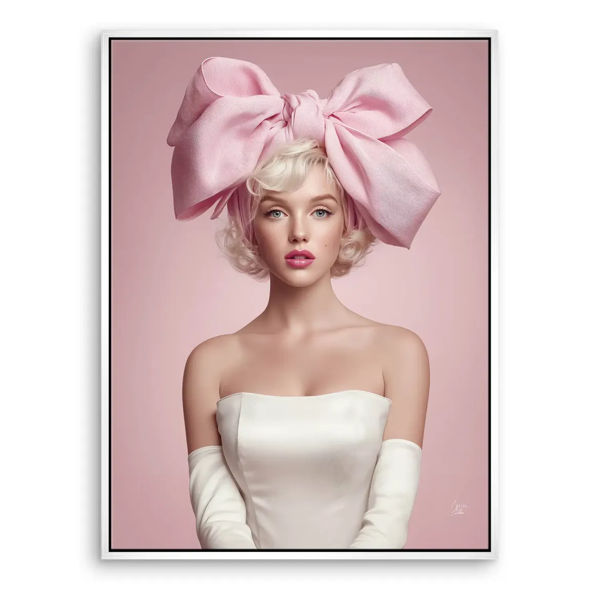Marilyn Monroe Rosé Leinwand Bild