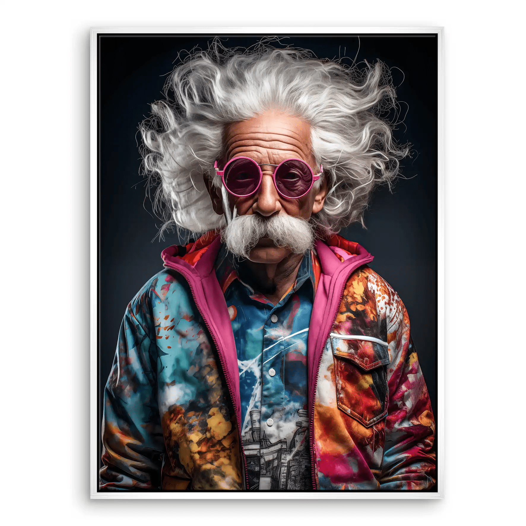 Einstein Hipster Style Leinwand Bild INGALERIE