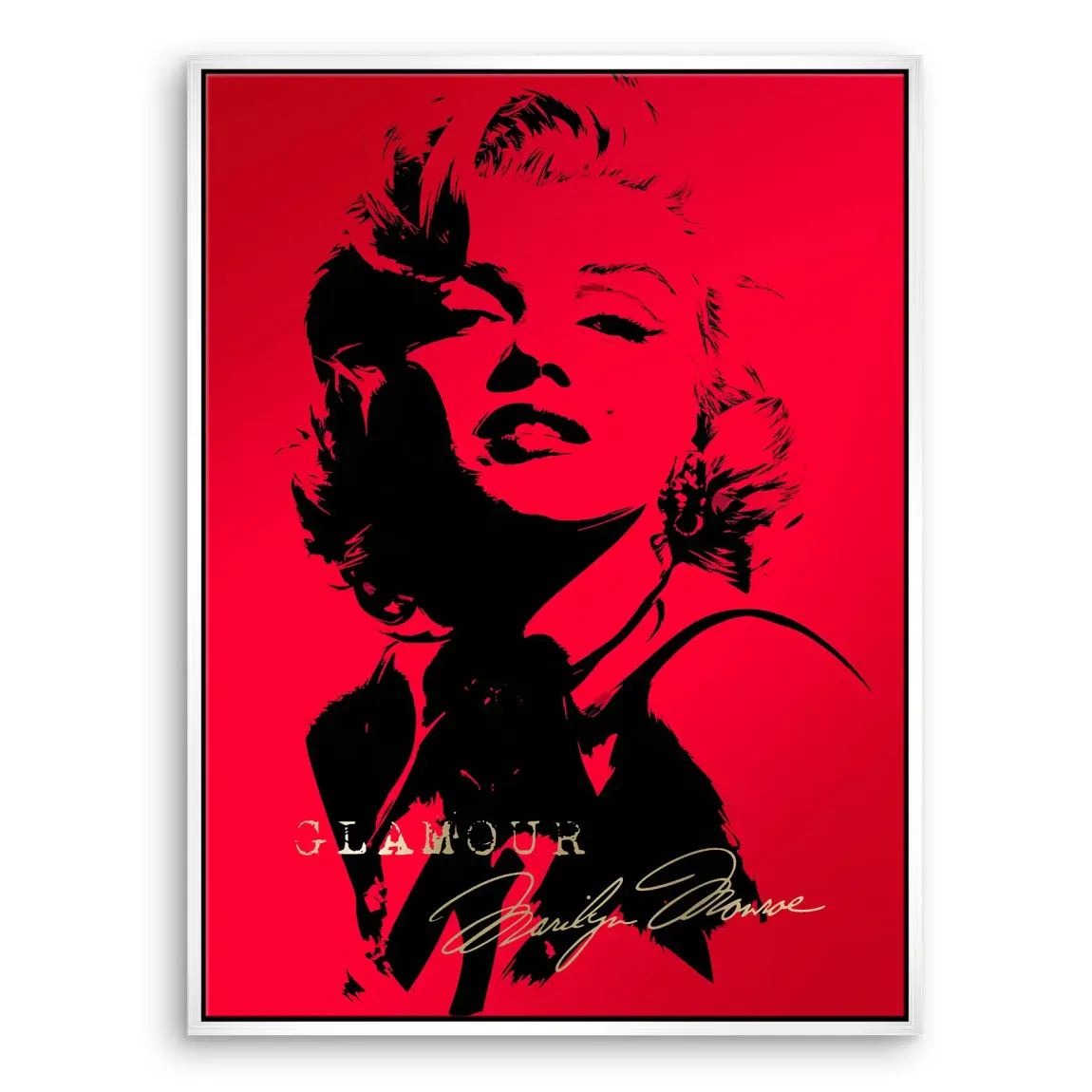 Marilyn Red Glamour Leinwand Bild