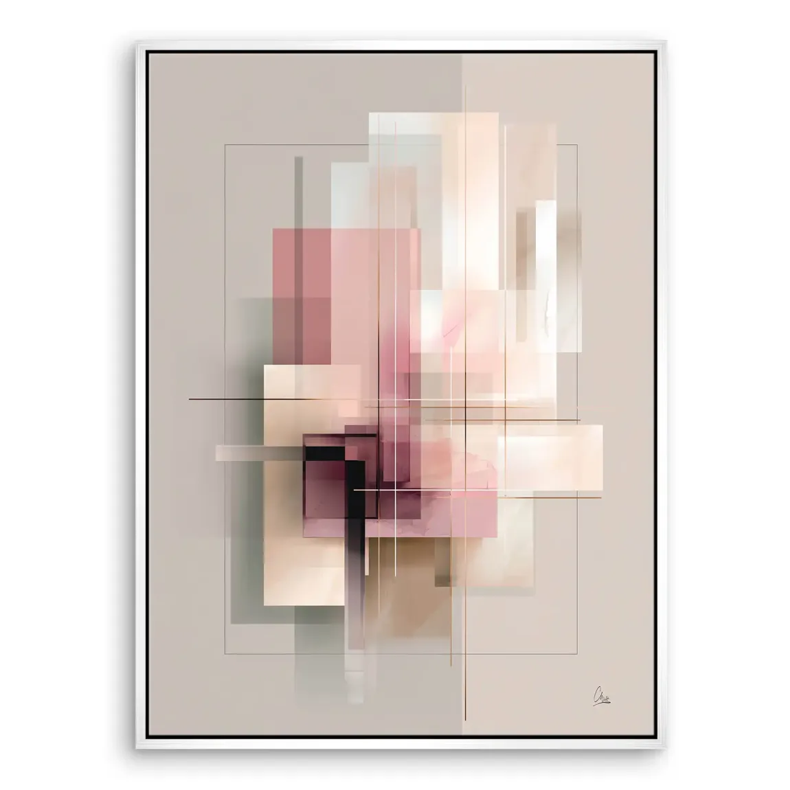 Soft Geometry Leinwand Bild