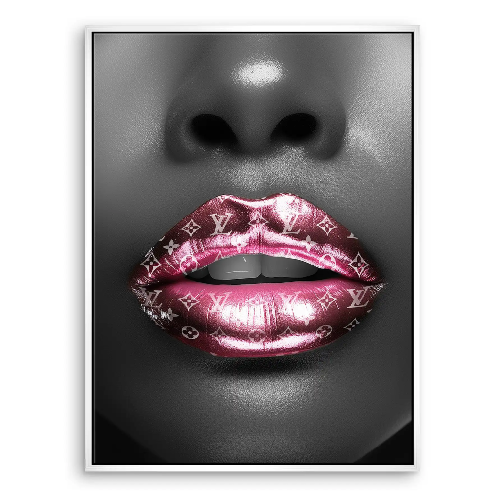 Vuitton Pink Lips Leinwand Bild INGALERIE