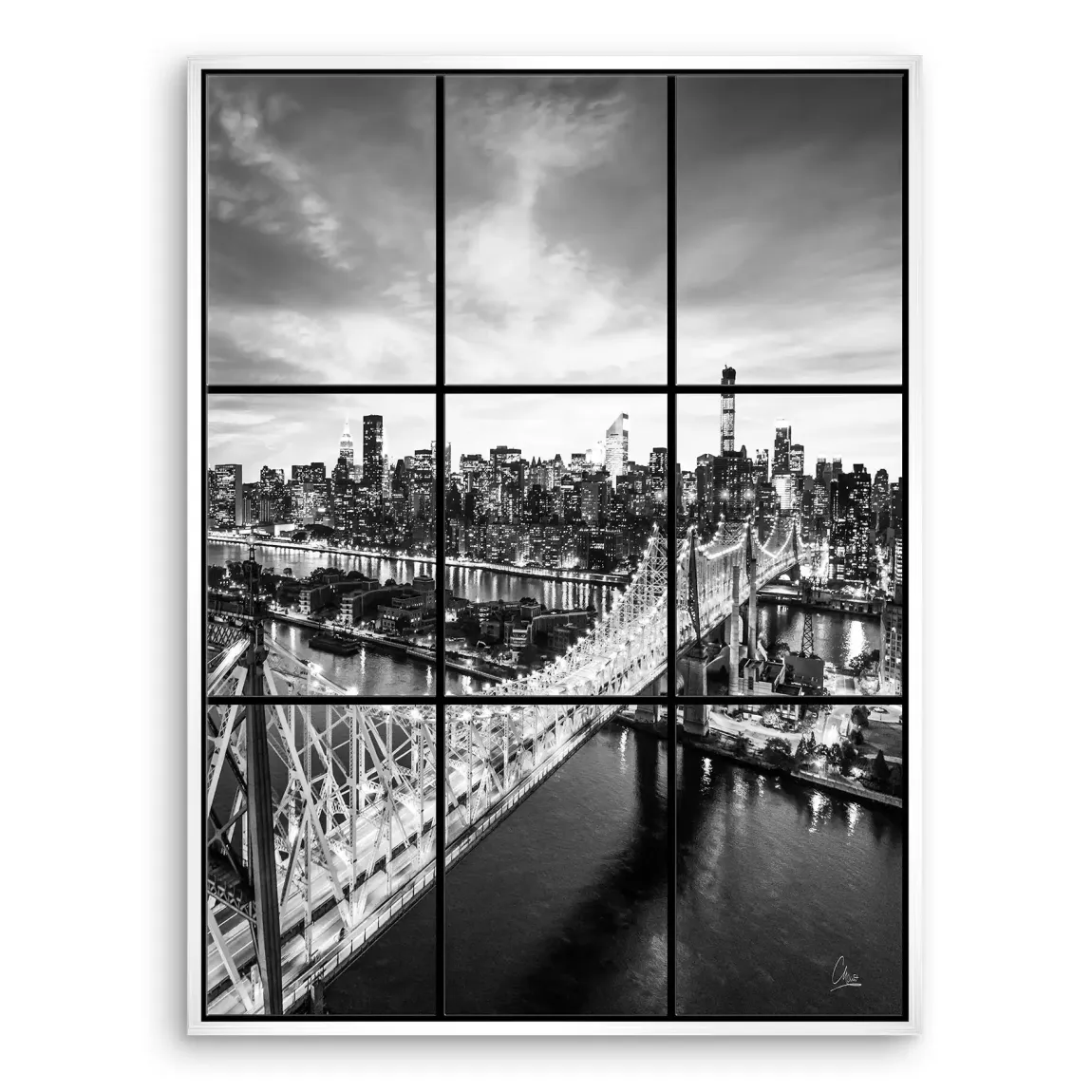 Bridge Lights New York Leinwand Bild