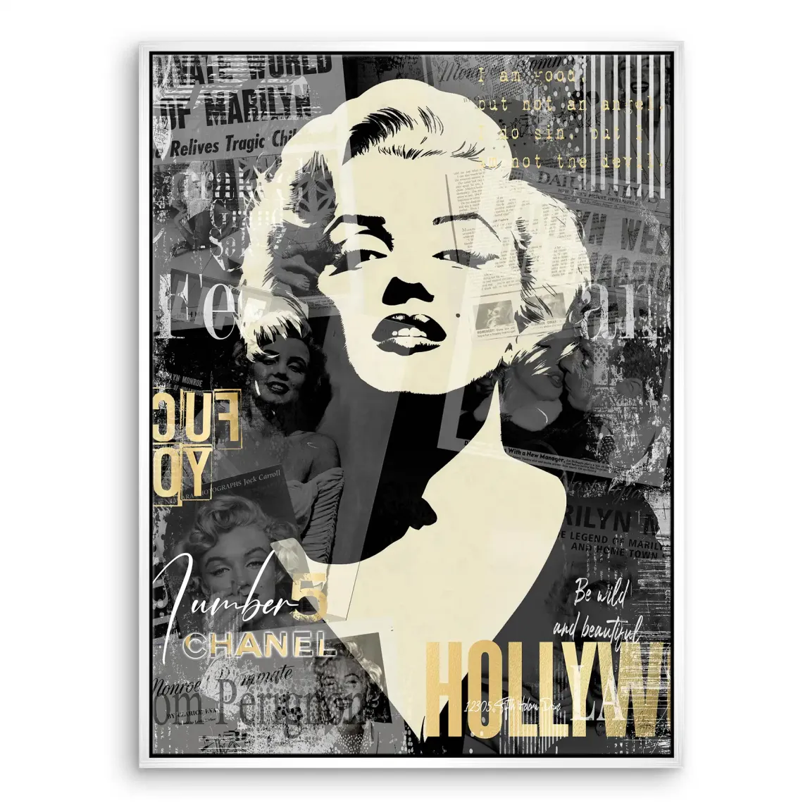 Marilyn Monroe Glamour News Leinwand Bild