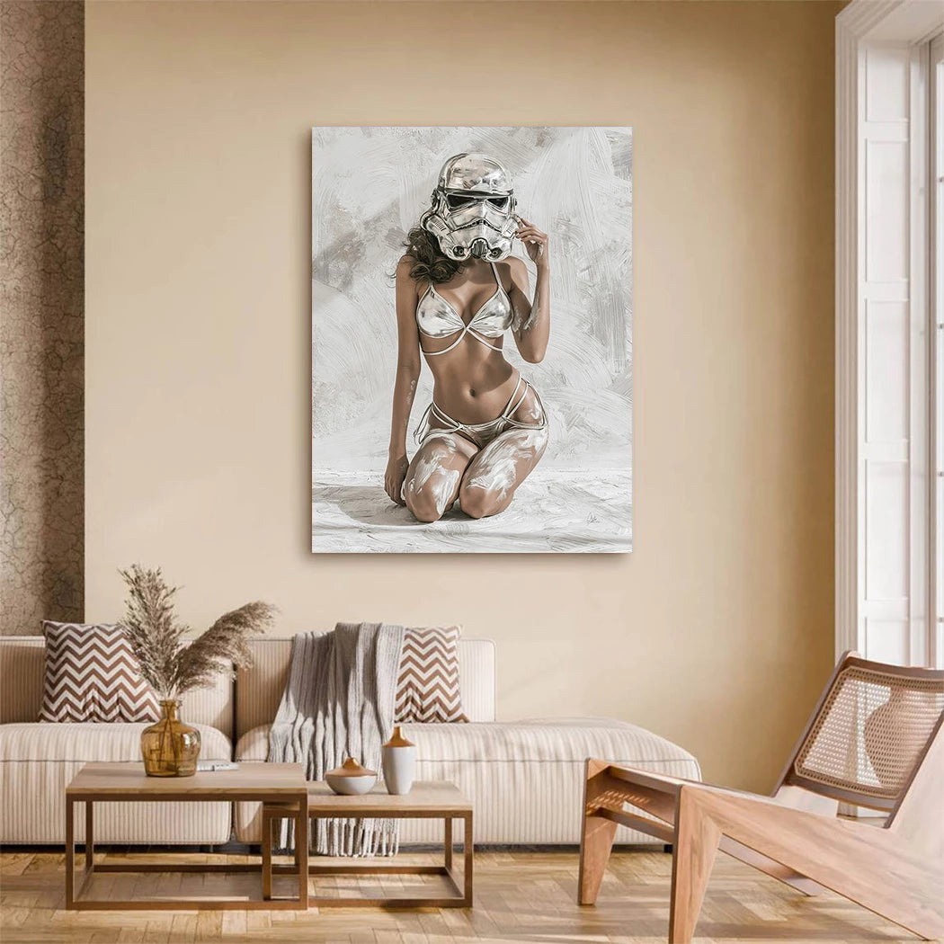 Stormtrooper Blanc Leinwand Bild