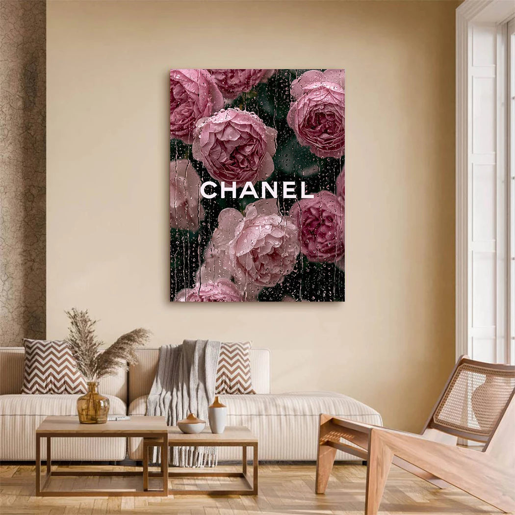 Chanel Rosenregen Leinwand Bild