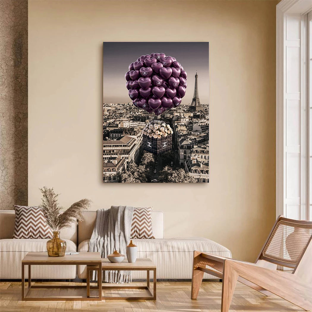 Chanel Ballons Leinwand Bild