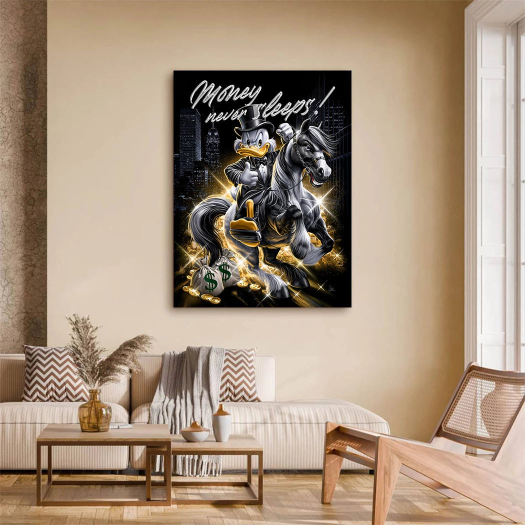 Dagobert Money Rider Leinwand Bild