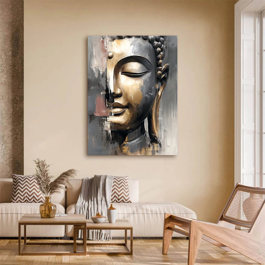 Buddha Gold Acrylglasbild
