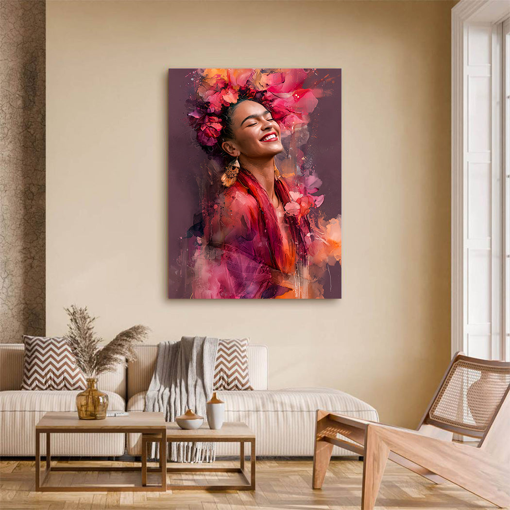 Frida Kahlo Blütenzauber Leinwand Bild