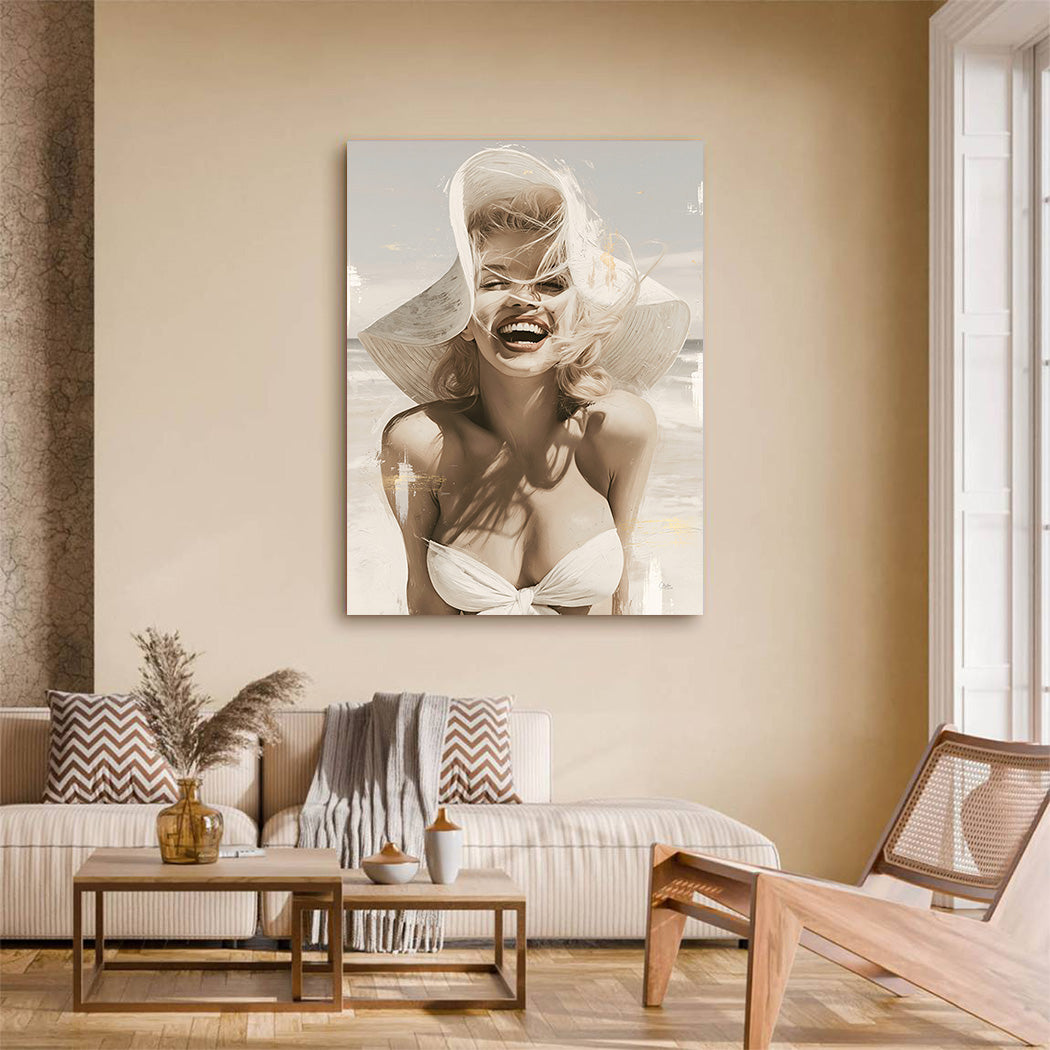 Marilyn Monroe Summer Smile Leinwand Bild